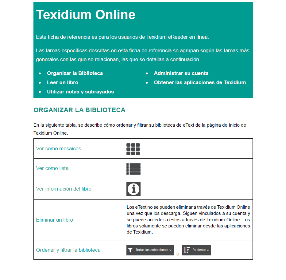 Visión de conjunto - Texidium Online
