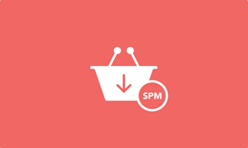 SPM: Shopping cart with download arrow